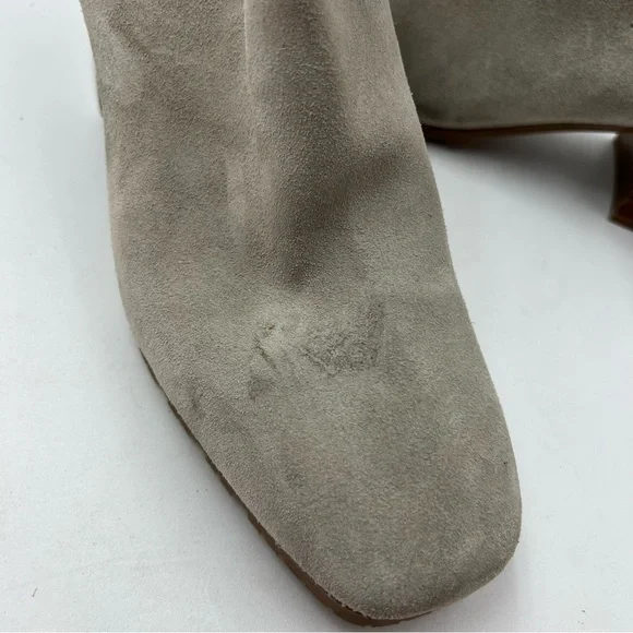 Aquatalia Taupe Charlotte Weatherproof Suede Booties Size 7.5